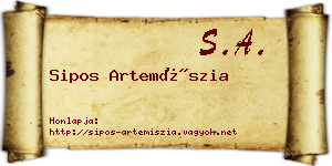 Sipos Artemíszia névjegykártya